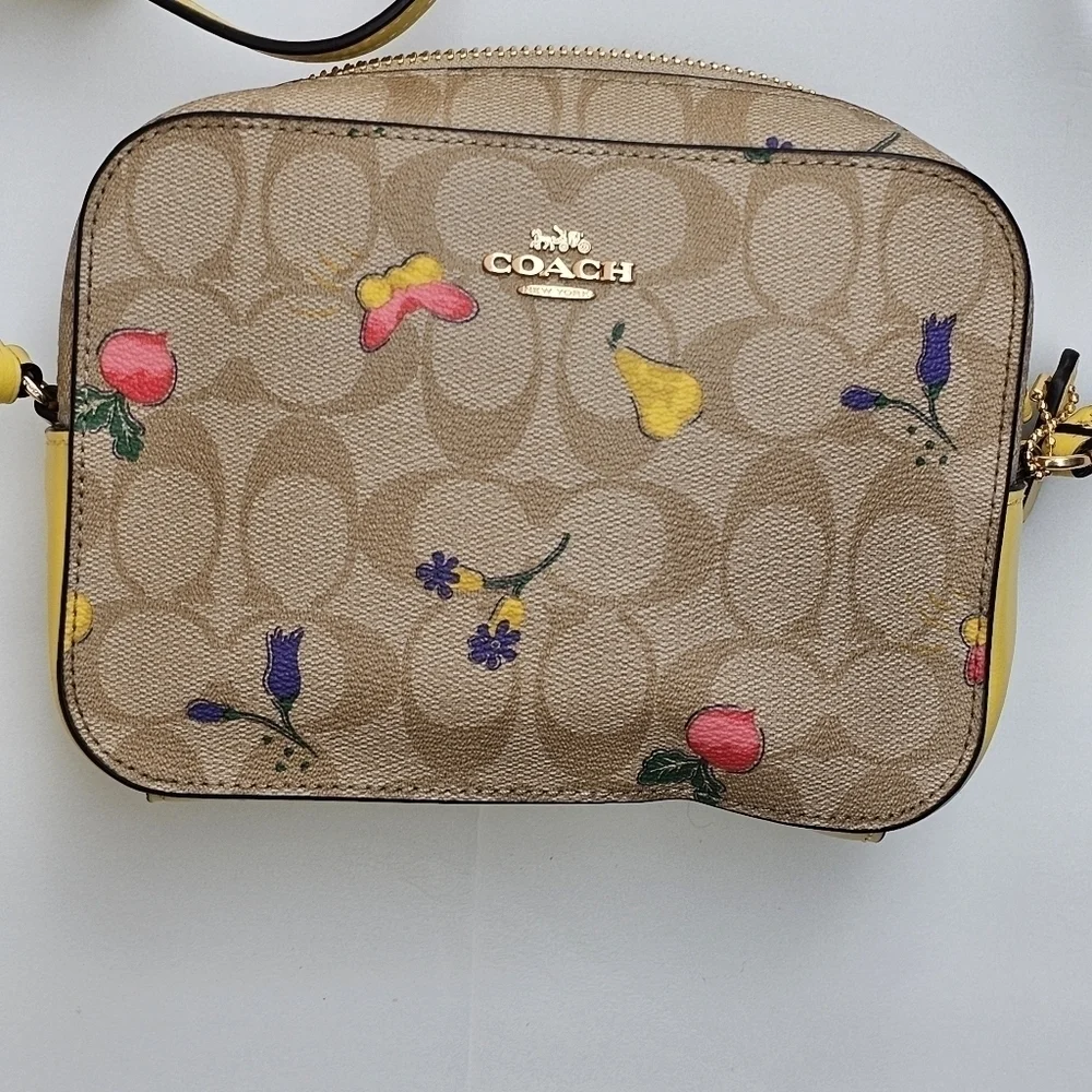 Coach Bag Mini Camera Bag In Signature Canvas With Dreamy Veggie Print
